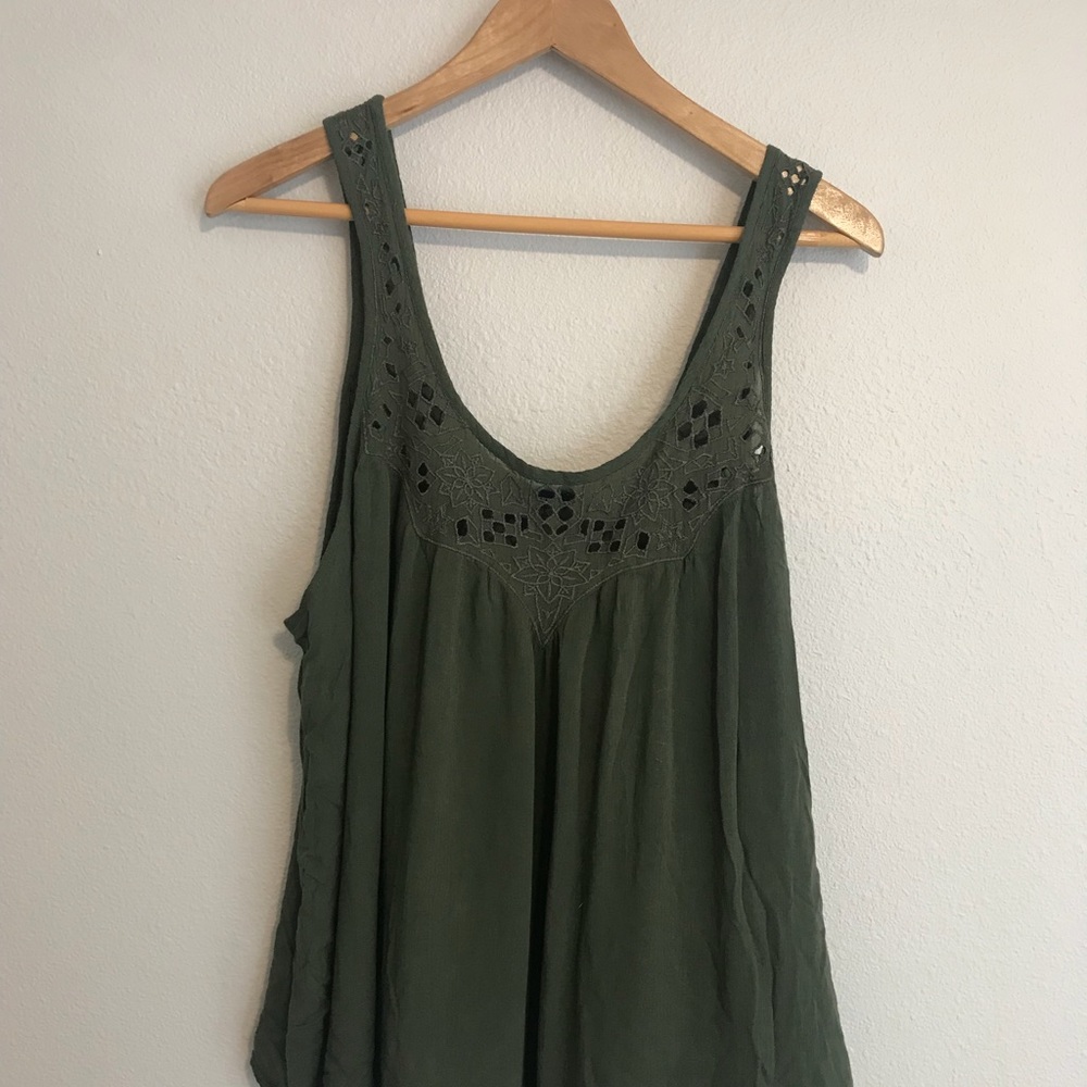 American Eagle olive green tank top